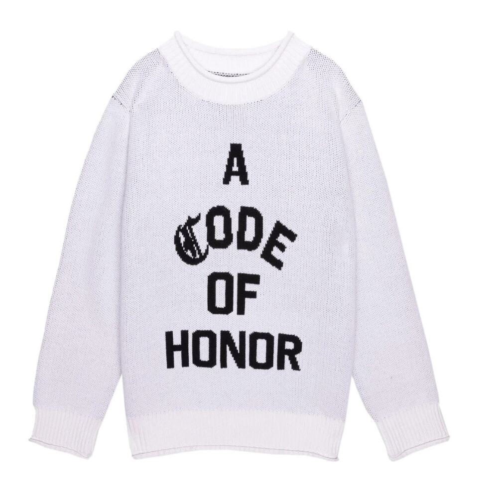 honor the Gift, Code Of Honor Sweater, White, Medium, NWT